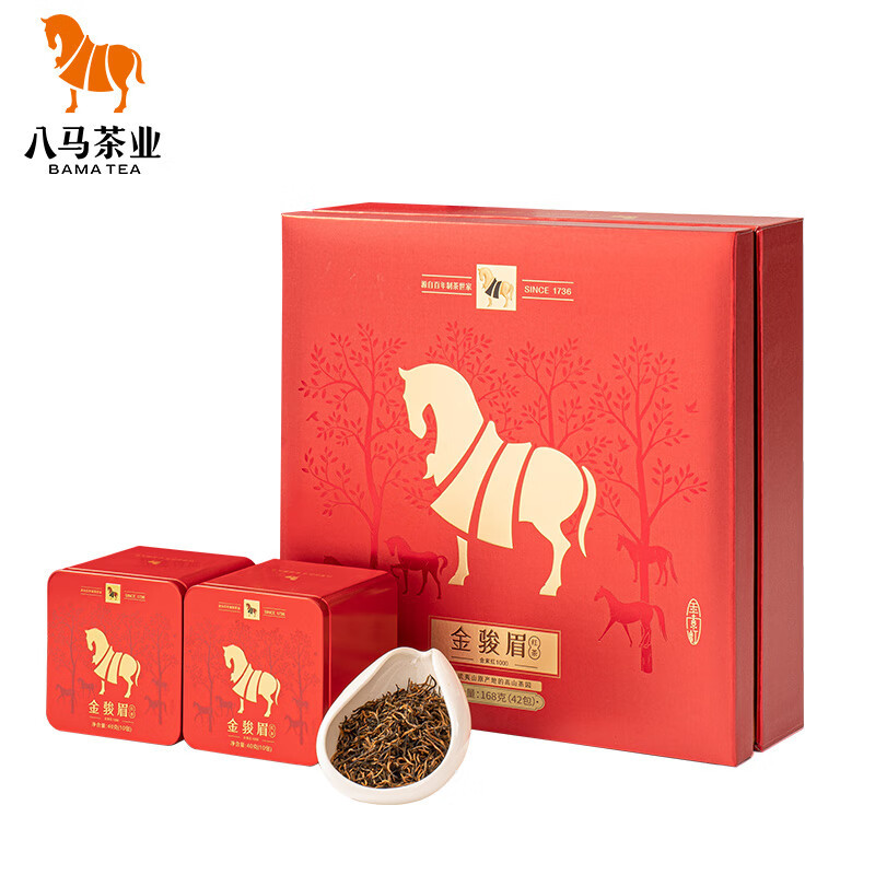 八马金骏眉茶叶价格表(八马茶业金骏眉160克40x4) 第1张